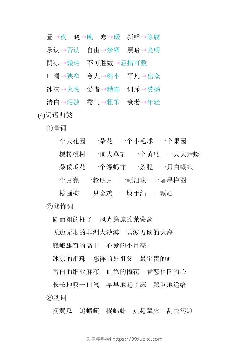 图片[3]-五年级语文下册01.第一单元知识小结（部编版）-久久学科网