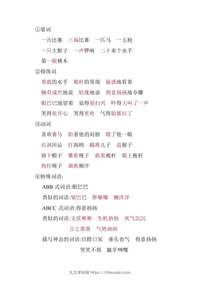 图片[3]-五年级语文下册05.第六单元知识小结（部编版）-久久学科网