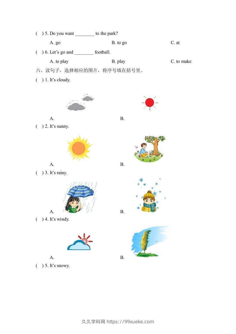 图片[3]-二年级英语下册Unit2_单元测试卷（人教版）-久久学科网