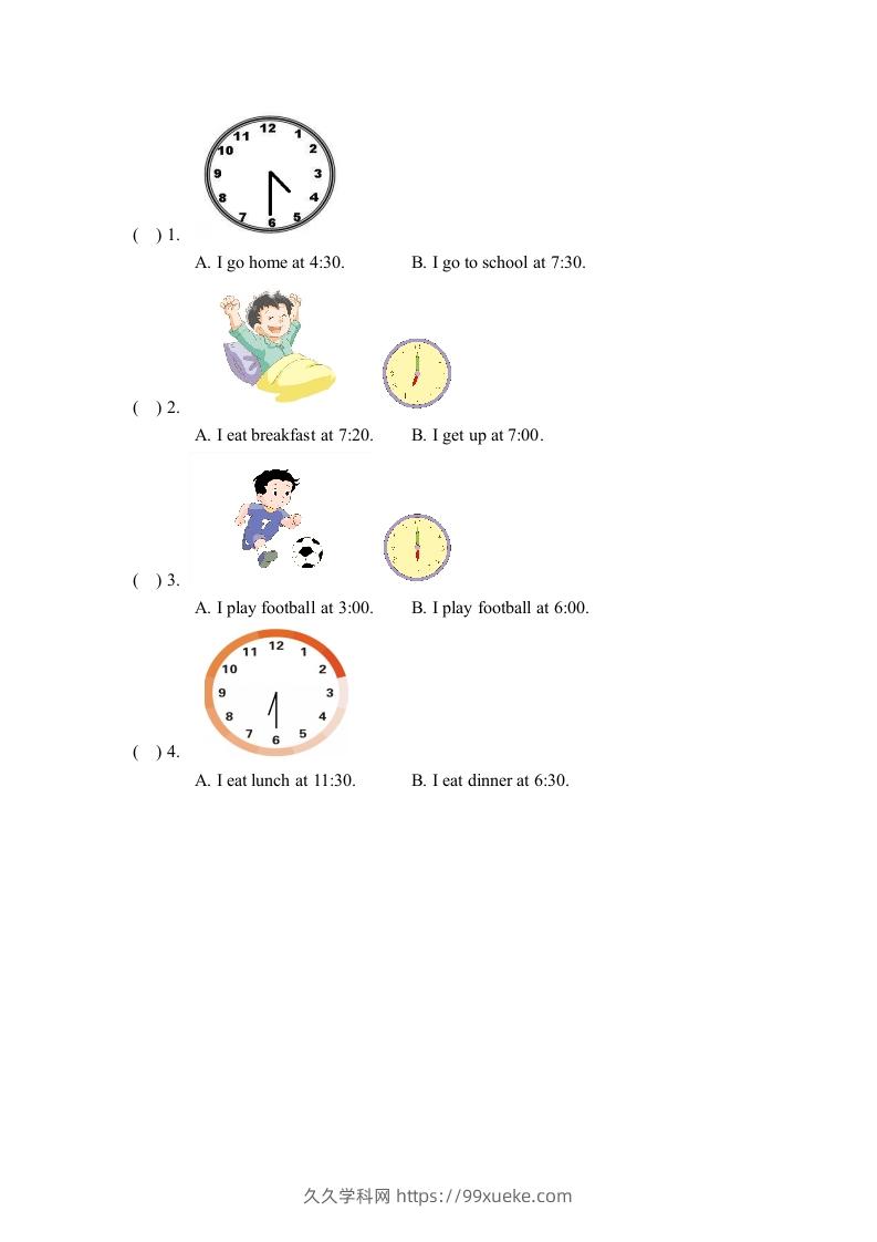 图片[3]-二年级英语下册Unit5_单元测试卷（人教版）-久久学科网