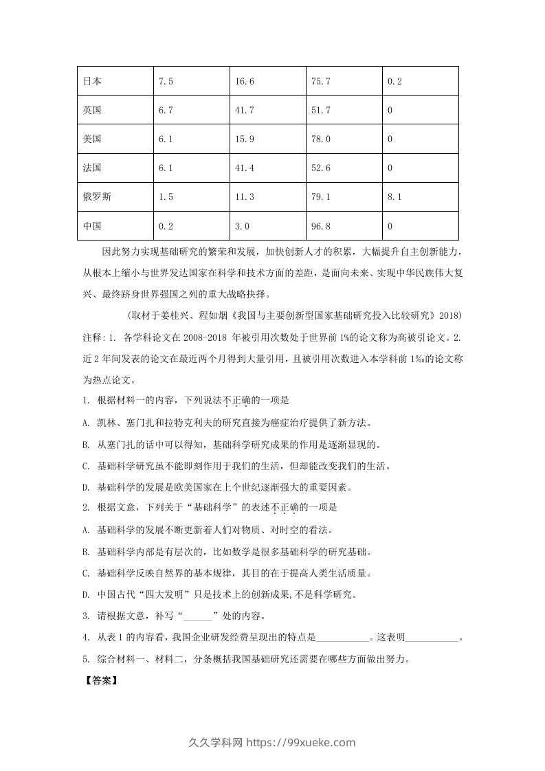 图片[3]-2019-2020年北京市东城区高二语文上学期期末试题及答案(Word版)-久久学科网