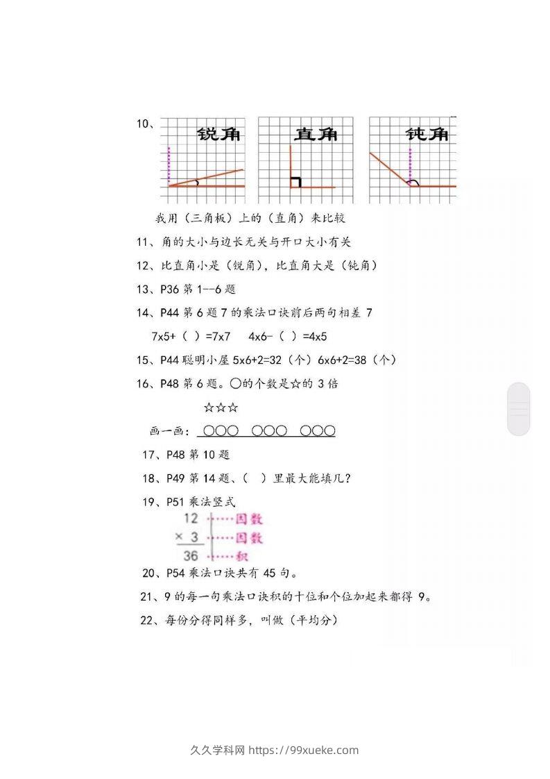 图片[2]-二上青岛版数学重点知识点预习()-久久学科网