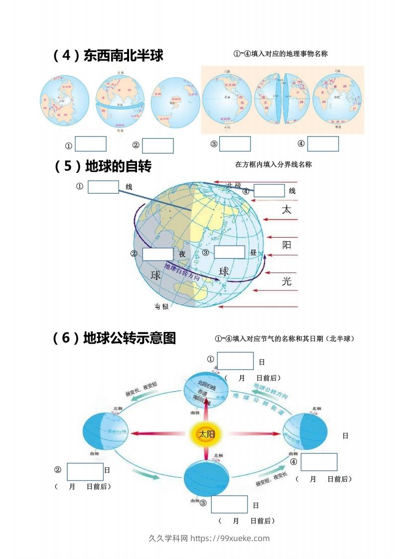 图片[2]-七上地理18个重点图填空训练-久久学科网