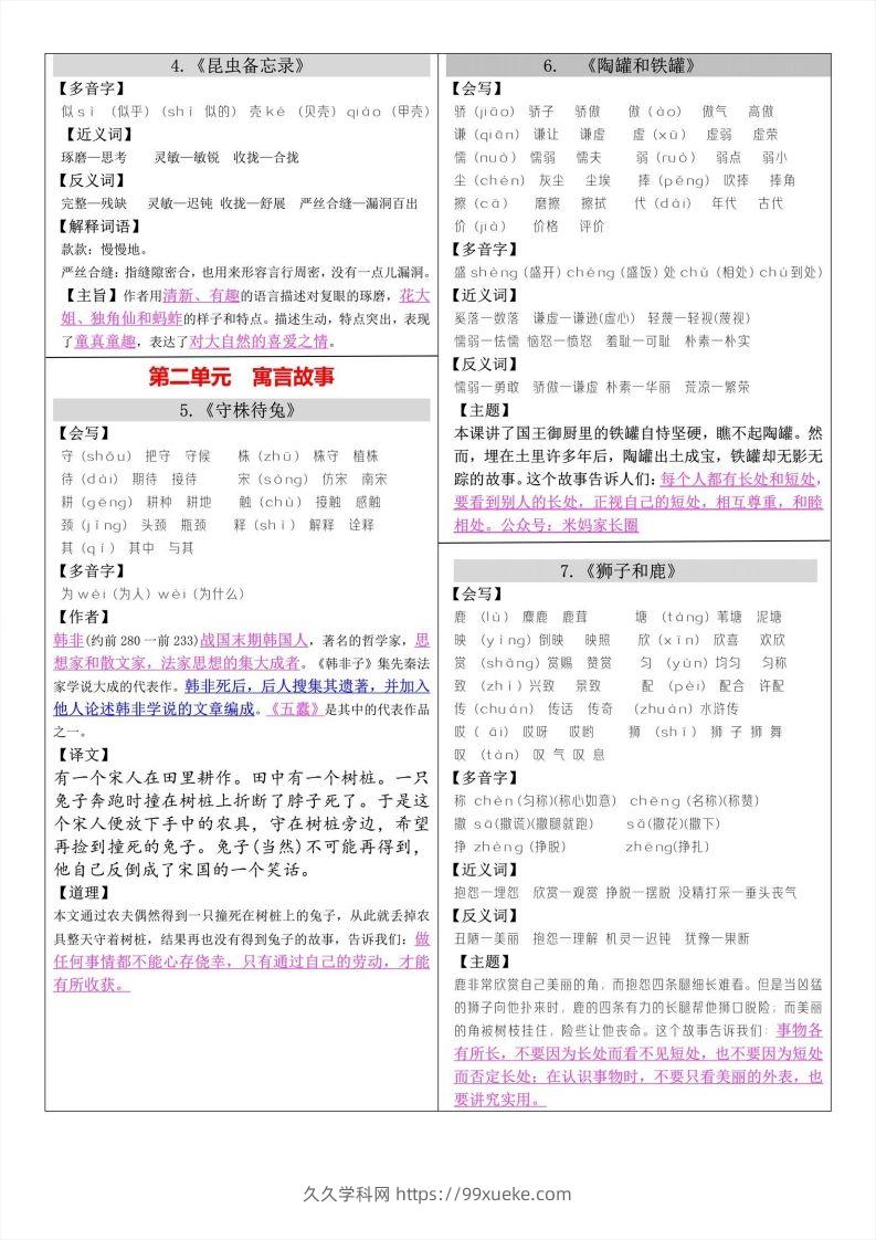 图片[2]-【语文寒假预习】三年级下册语文课课帖-久久学科网