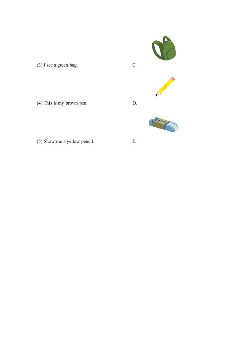 图片[2]-三年级英语上册Unit2_A_Let’s_learn同步习题(1)（人教版一起点）-久久学科网
