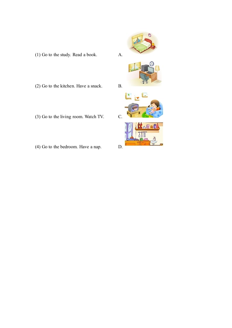 图片[2]-四年级英语上册Unit4_A_Let’s_learn同步习题（人教版一起点）-久久学科网