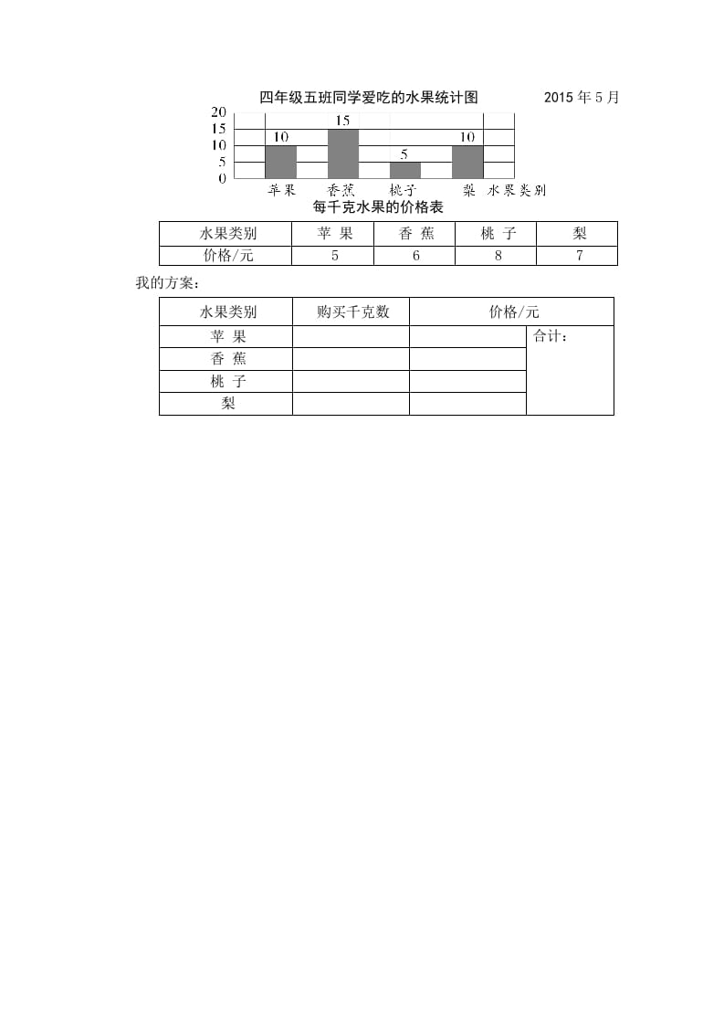 图片[2]-四年级数学上册第1课时统计表和简单的条形统计图（苏教版）-久久学科网
