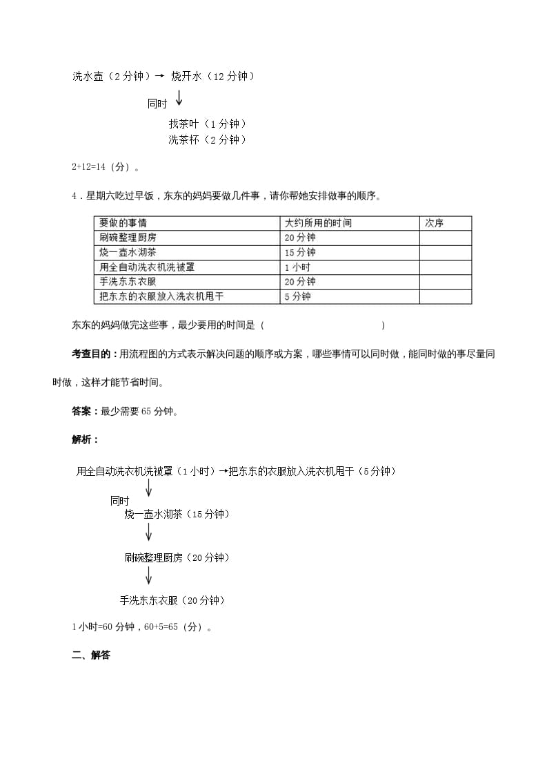 图片[2]-四年级数学上册《数学广角──优化》同步试题（人教版）-久久学科网