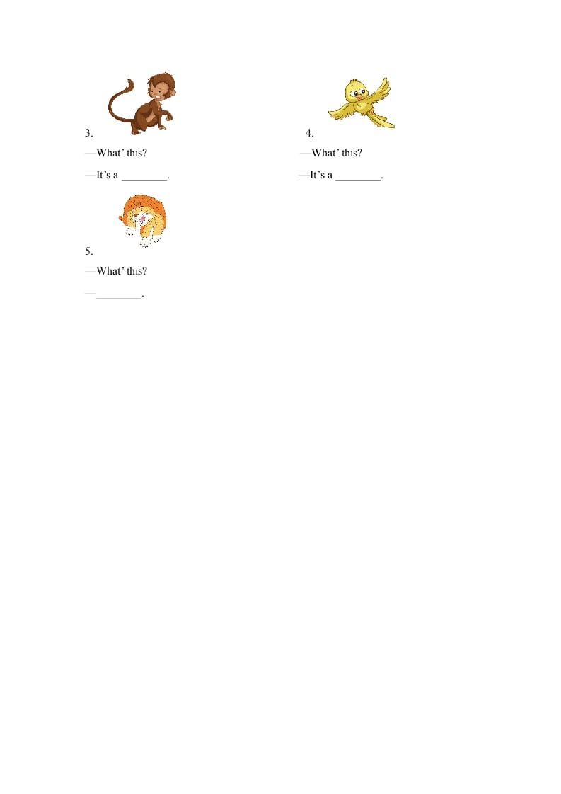 图片[2]-一年级英语上册Unit3_Lesson2课时训练（人教一起点）-久久学科网