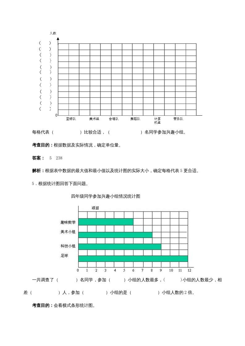 图片[3]-四年级数学上册《条形统计图》同步试题（人教版）-久久学科网