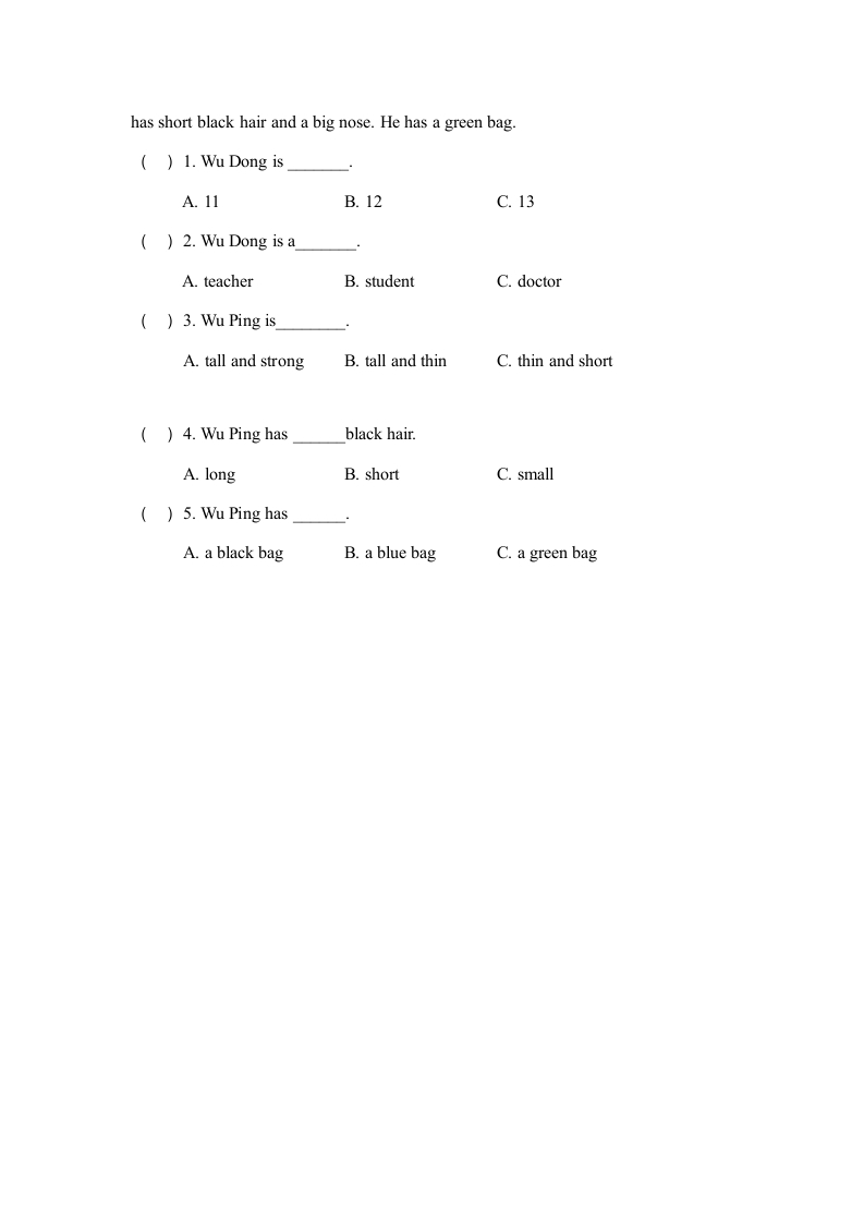 图片[3]-四年级英语上册Unit3__单元检测卷（人教PEP）-久久学科网