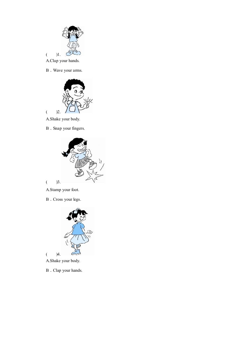 图片[2]-三年级英语上册课时测评unit3Lookatme-PartB练习及答案(2)（人教PEP）-久久学科网