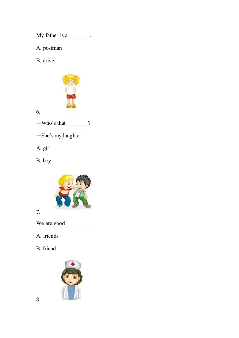 图片[2]-四年级英语上册Lesson6课时达标（精通版四上）（人教版一起点）-久久学科网