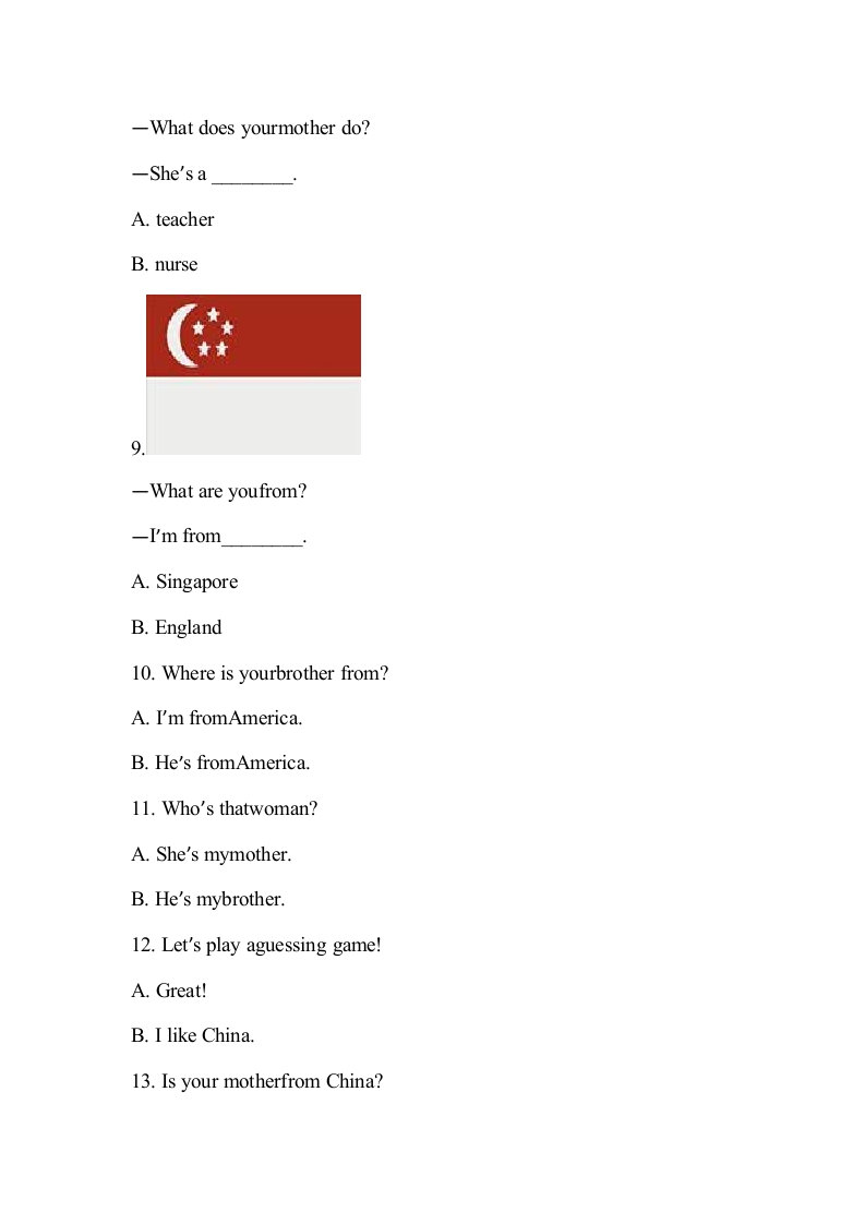 图片[3]-四年级英语上册Lesson6课时达标（精通版四上）（人教版一起点）-久久学科网