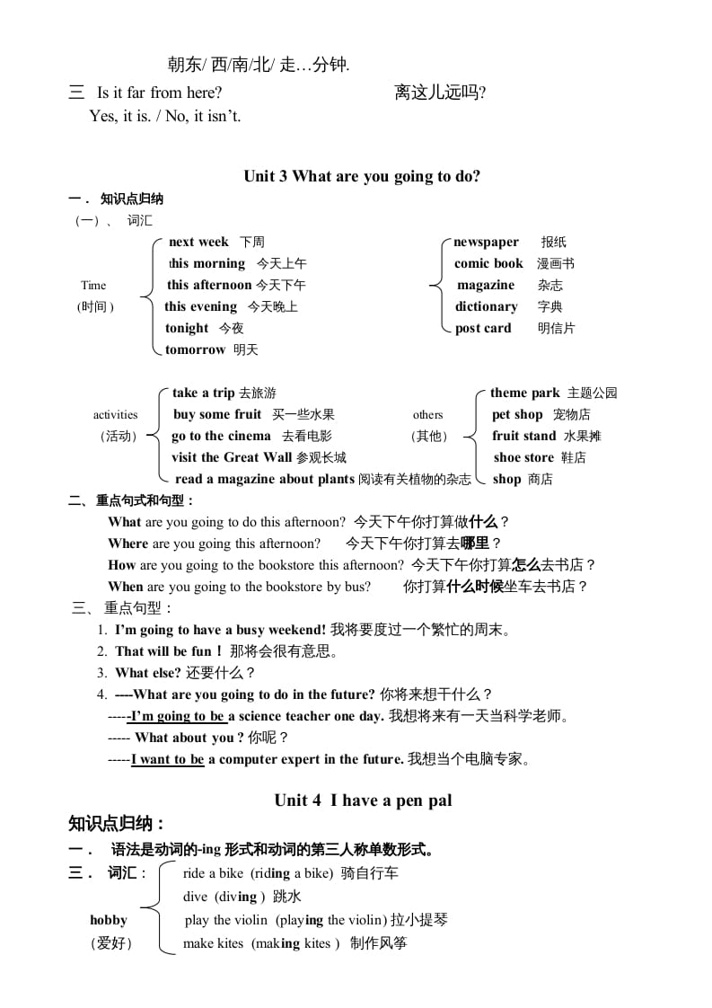 图片[3]-六年级英语上册知识点单元总结（人教版PEP）-久久学科网