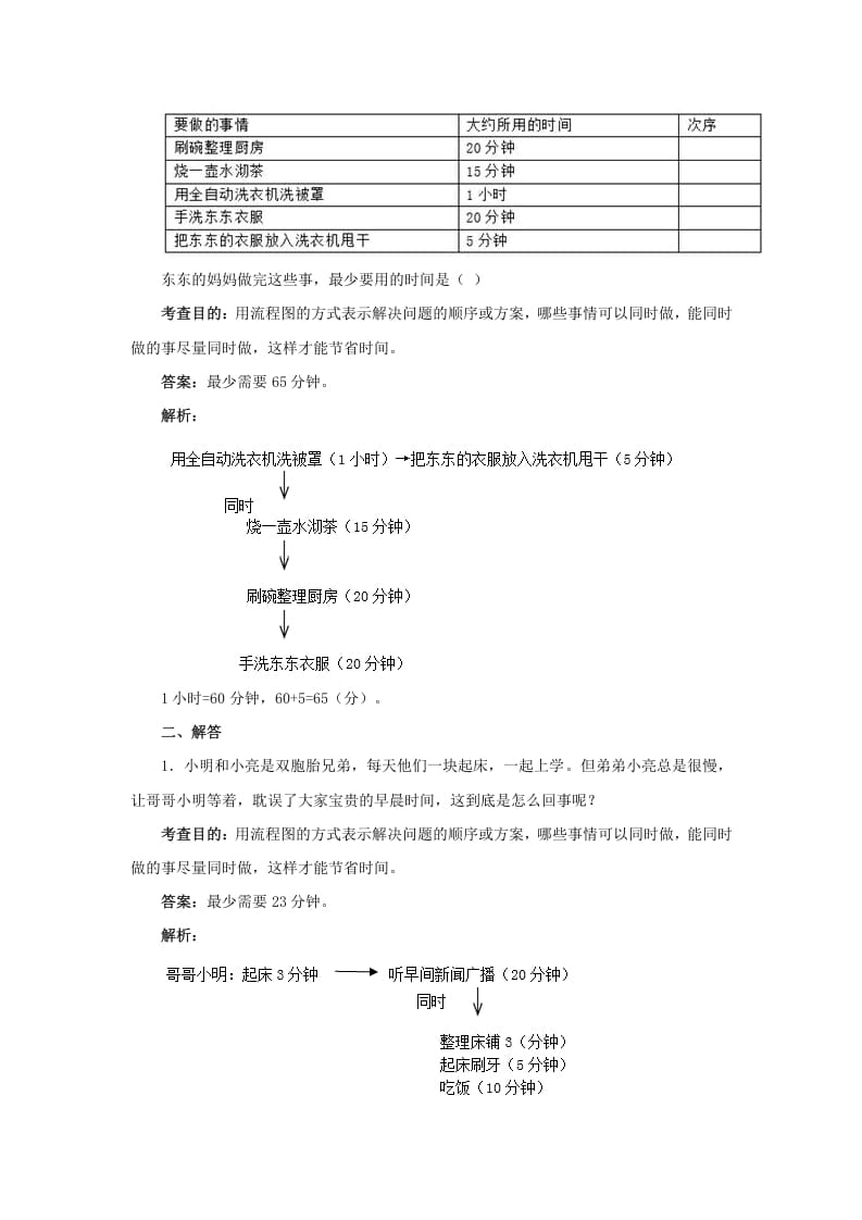 图片[2]-四年级数学上册同步测试及解析-数学广角──优化（人教版）-久久学科网